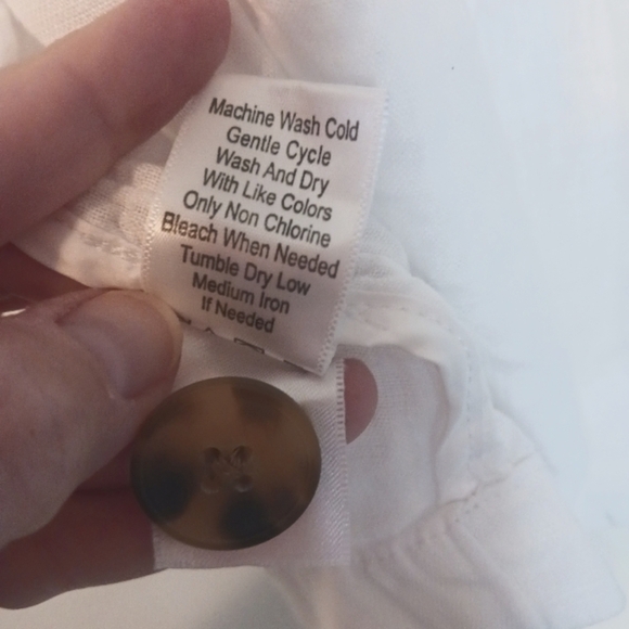 Coldwater Creek Linen Casual Chic White Jacket Drawstring - Picture 7 of 14